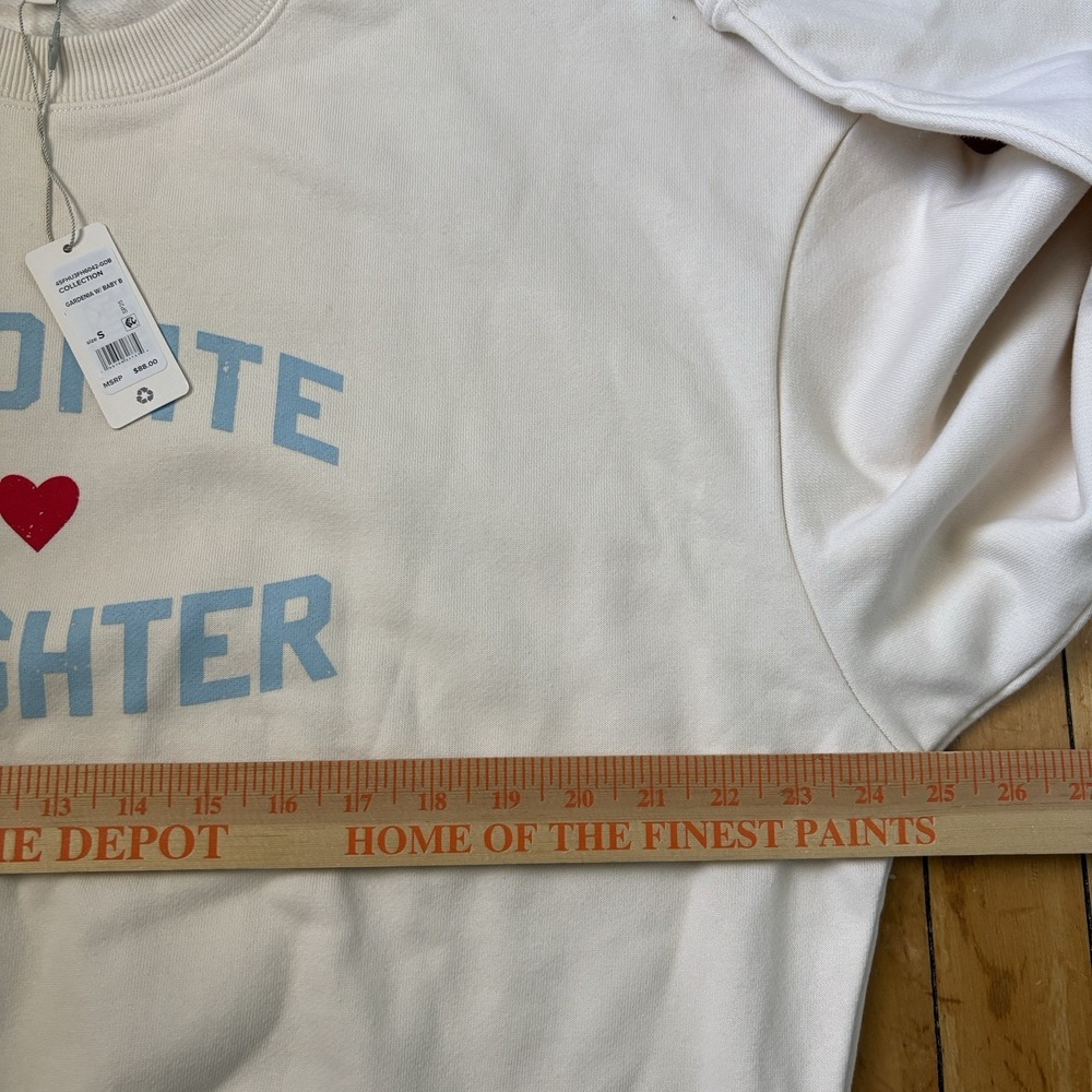Favorite Daughter Sweatshirt Womens Small Crewneck Logo Spellout - Picture 5 of 9